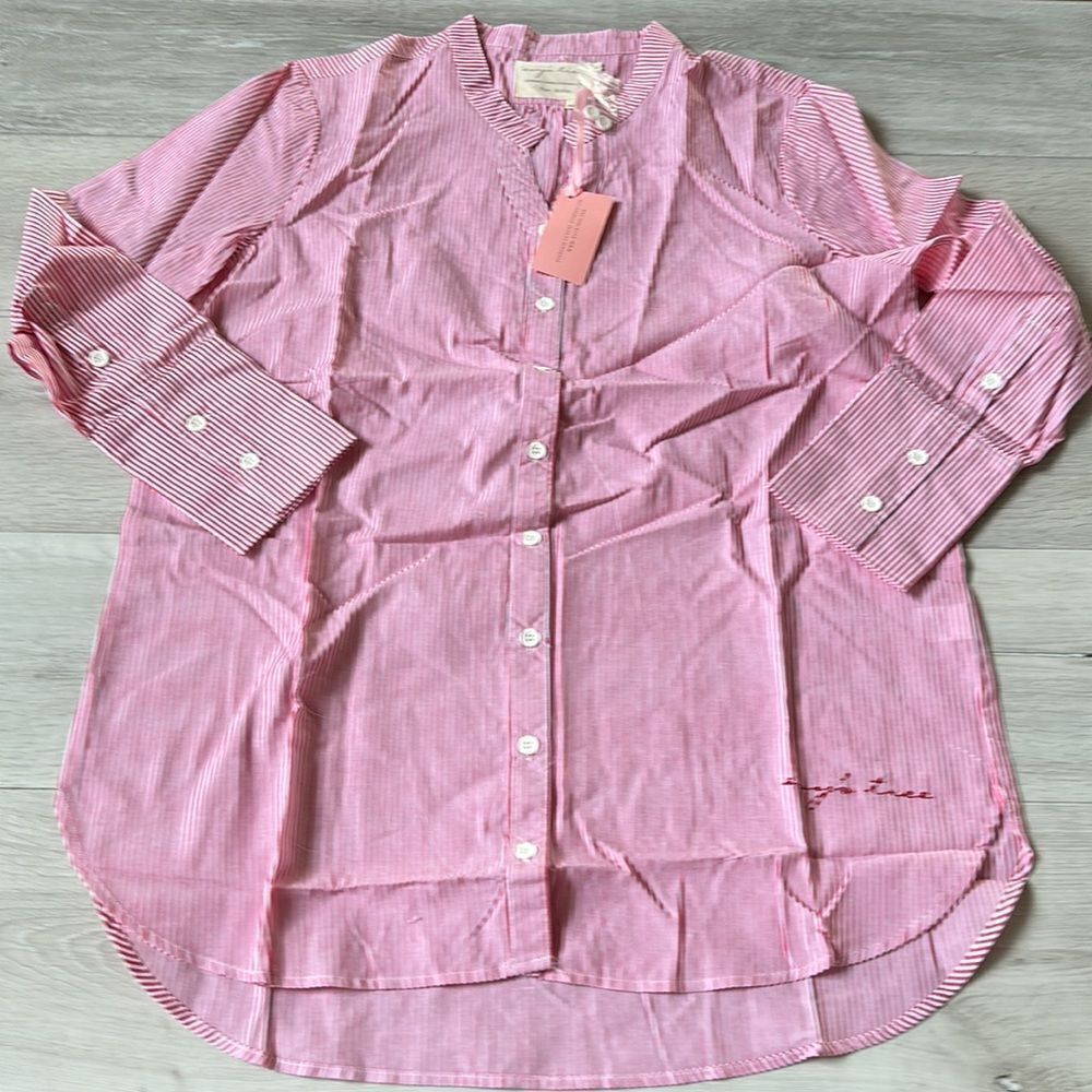 Evy's Tree The Ruby Pink Striped Shirt Womens Size L Nwt‎ in packaging